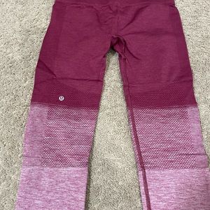 maroon ombre leggings